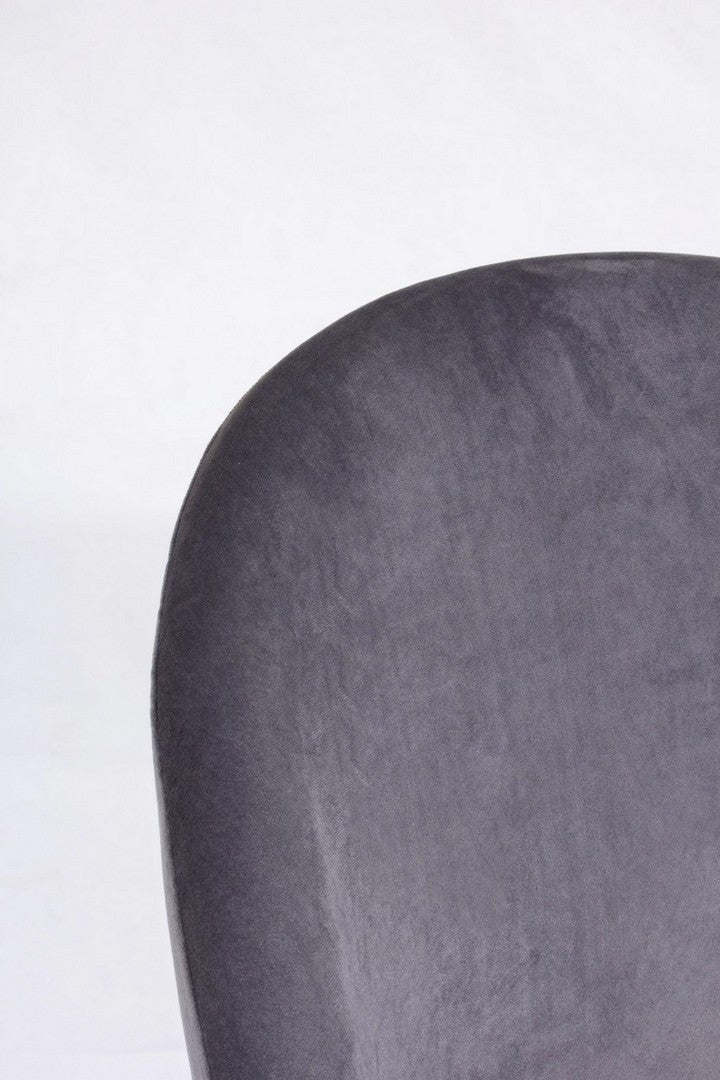 SGABELLO BAR CARRY VELLUTO GRIGIO SCURO
