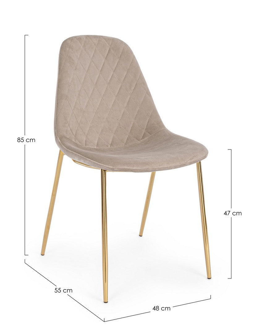 SEDIA TERRY VELLUTO TORTORA