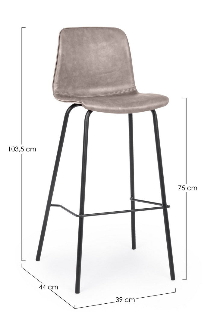 SGABELLO BAR KYRA PU BEIGE VINTAGE