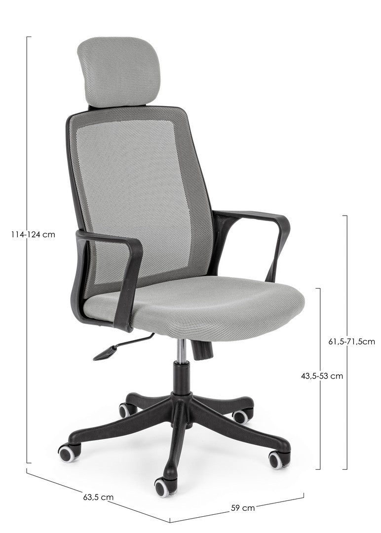 SEDIA UFFICIO LAURA GRIGIO
