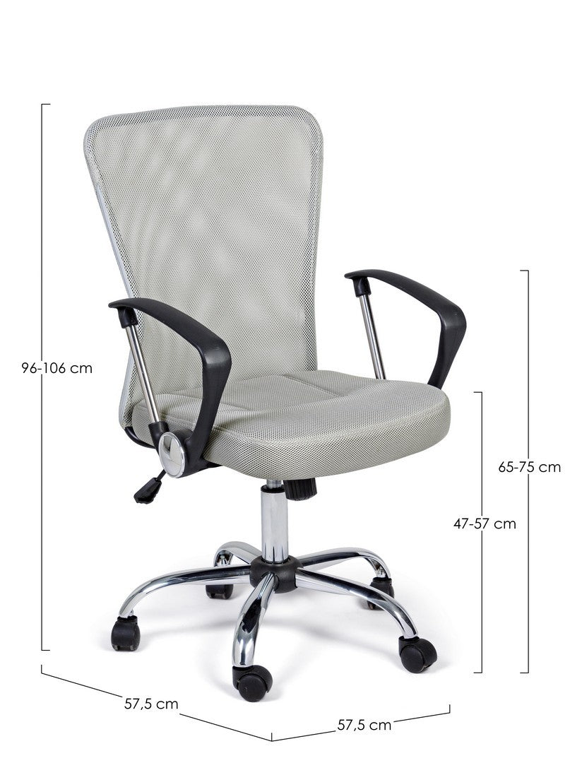 SEDIA UFFICIO BRISBANE GRIGIO