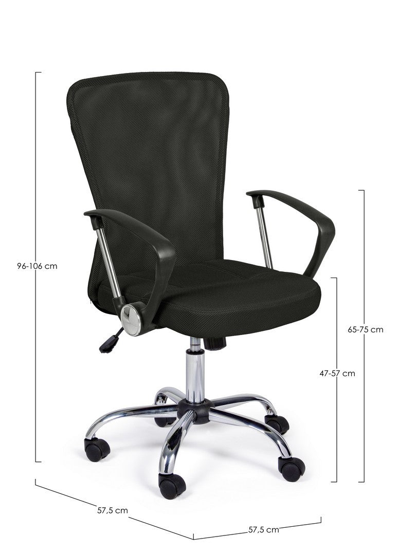 SEDIA UFFICIO BRISBANE NERO
