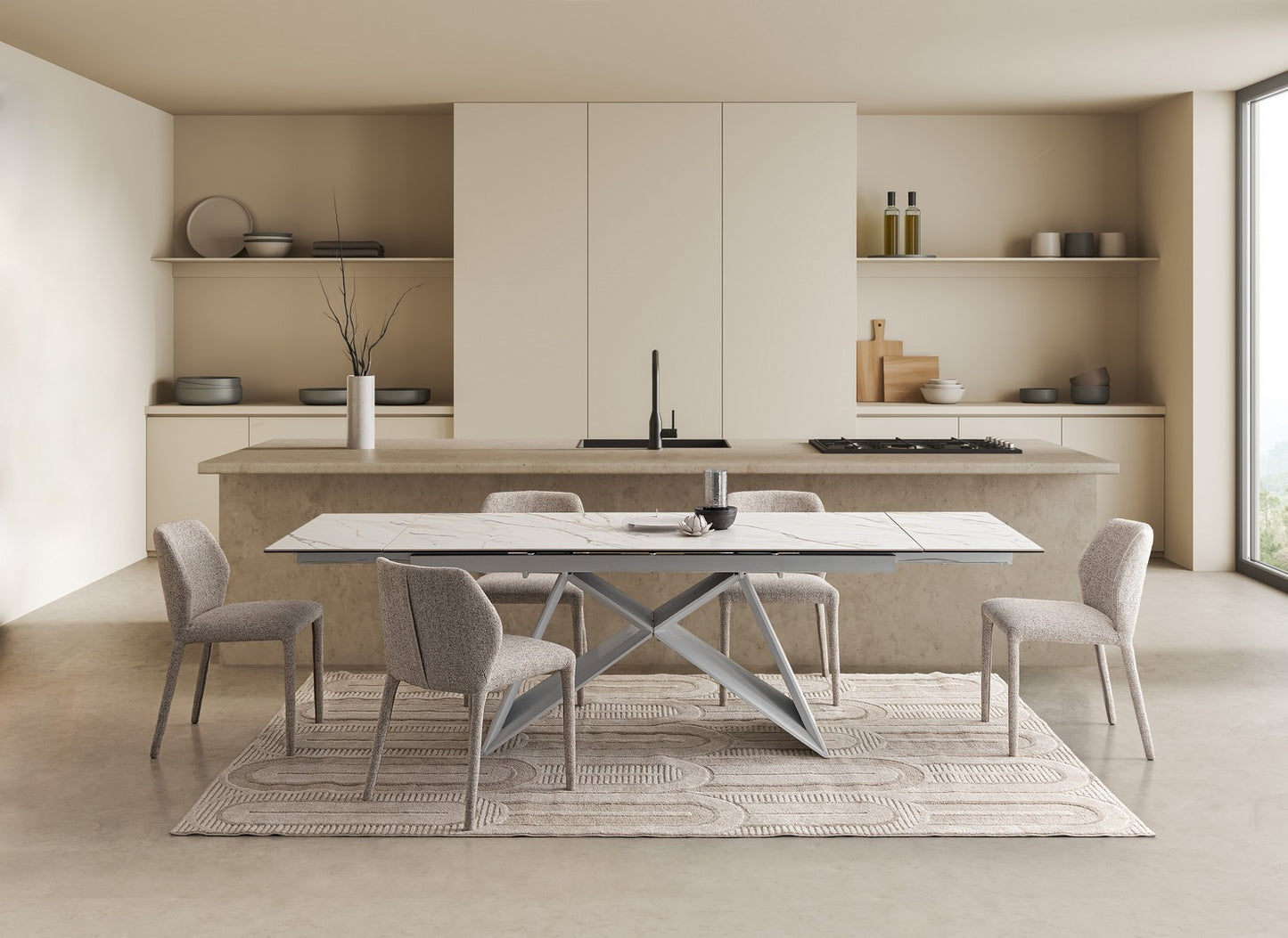 TAVOLO ALLUNGABILE  ELISA 180-260X90