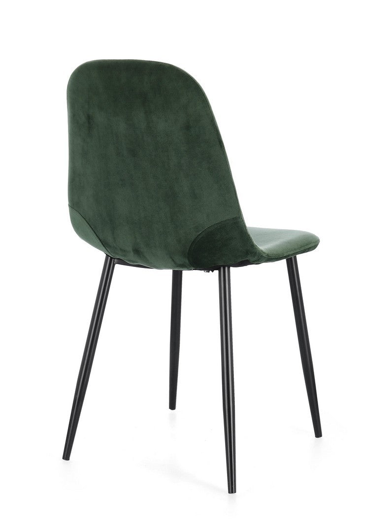 SEDIA SIENNA  VELLUTO VERDE SCURO