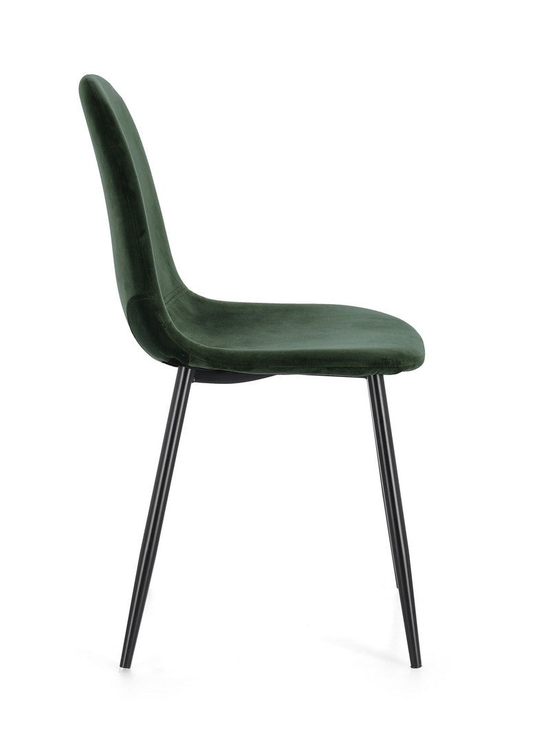 SEDIA SIENNA  VELLUTO VERDE SCURO