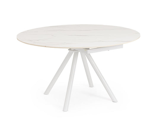 TAVOLO ALLUNGABILE RAUNI D87/135 BIANCO/BIANCO