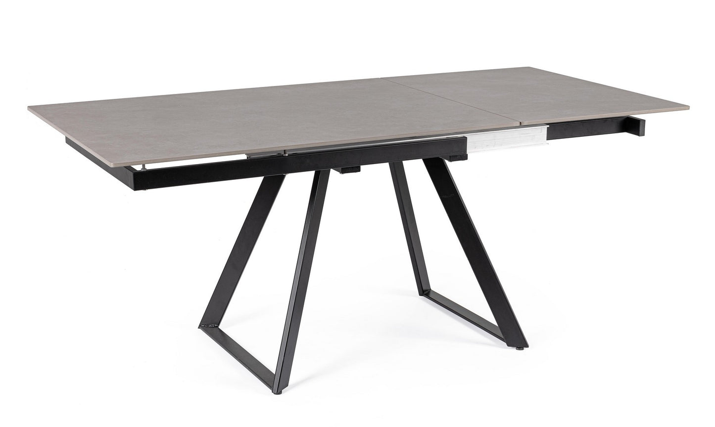 TAVOLO ALLUNGABILE REETA 120/180X90 NERO/GRIGIO