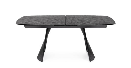 TAVOLO ALLUNGABILE OLIVER VETRO 180-220X90