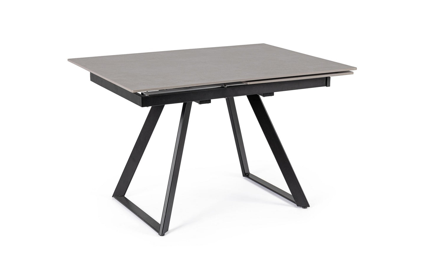 TAVOLO ALLUNGABILE REETA 120/180X90 NERO/GRIGIO
