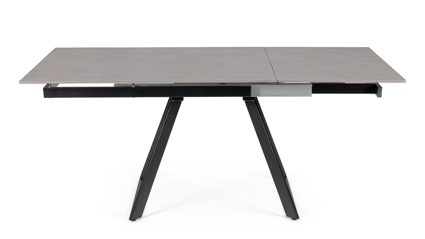 TAVOLO ALLUNGABILE REETA 120/180X90 NERO/GRIGIO
