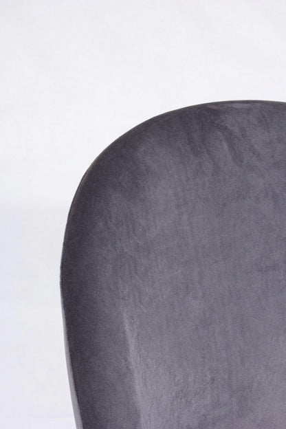 SGABELLO BAR CARRY VELLUTO GRIGIO SCURO