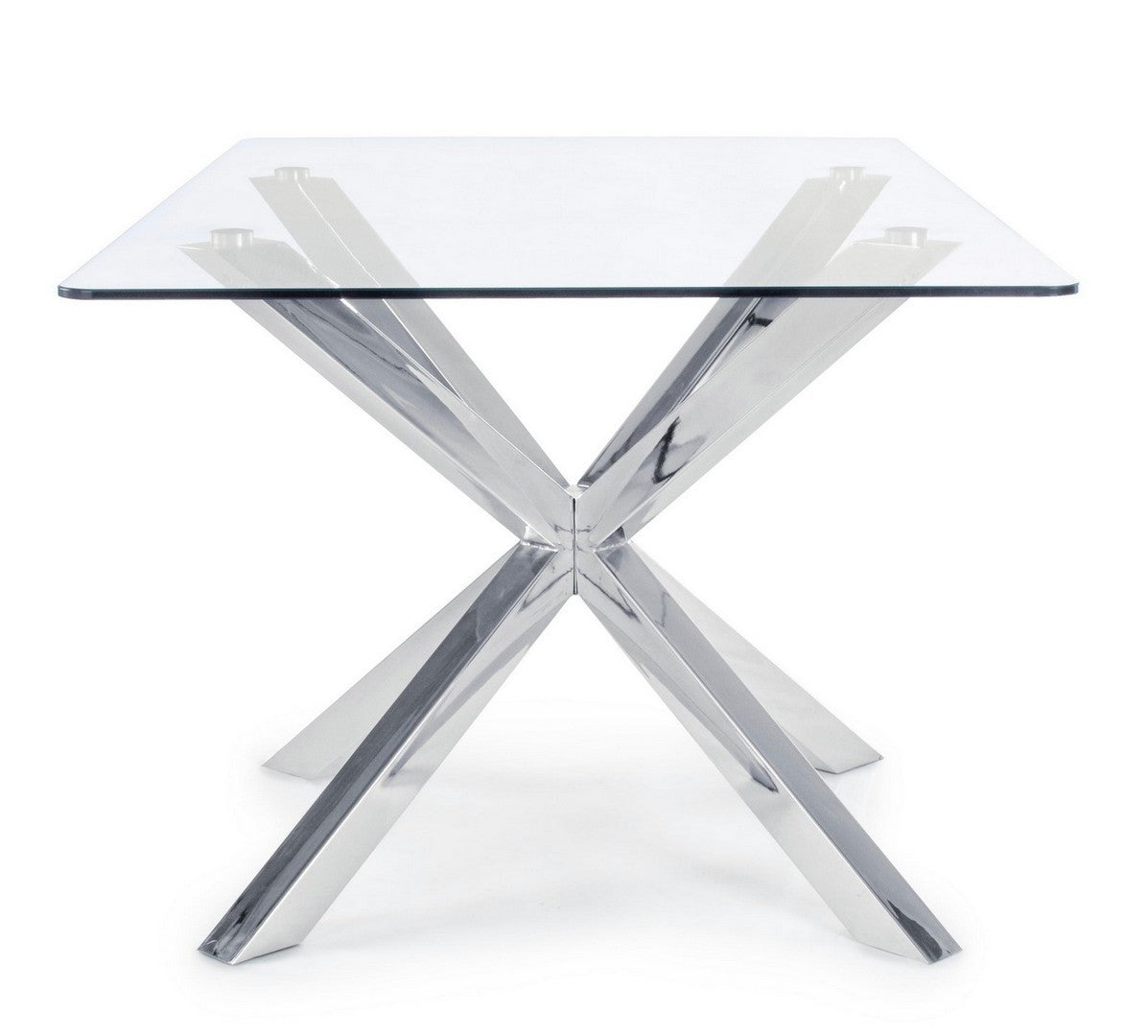 TAVOLO MAY RETT ACCIAIO 160X90