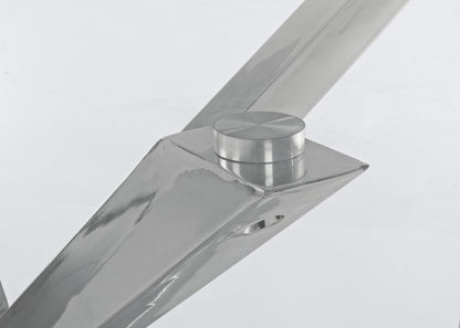 TAVOLO MAY RETT ACCIAIO 160X90