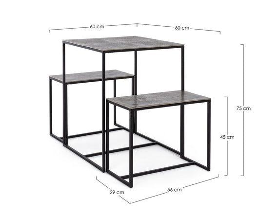 SET TAVOLO + 2 SGABELLI AMIRA