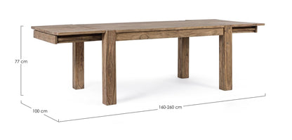 TAVOLO ALLUNGABILE FORD 160-260X100
