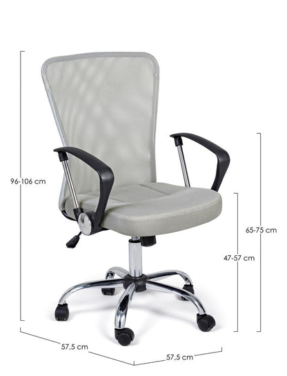 SEDIA UFFICIO BRISBANE GRIGIO