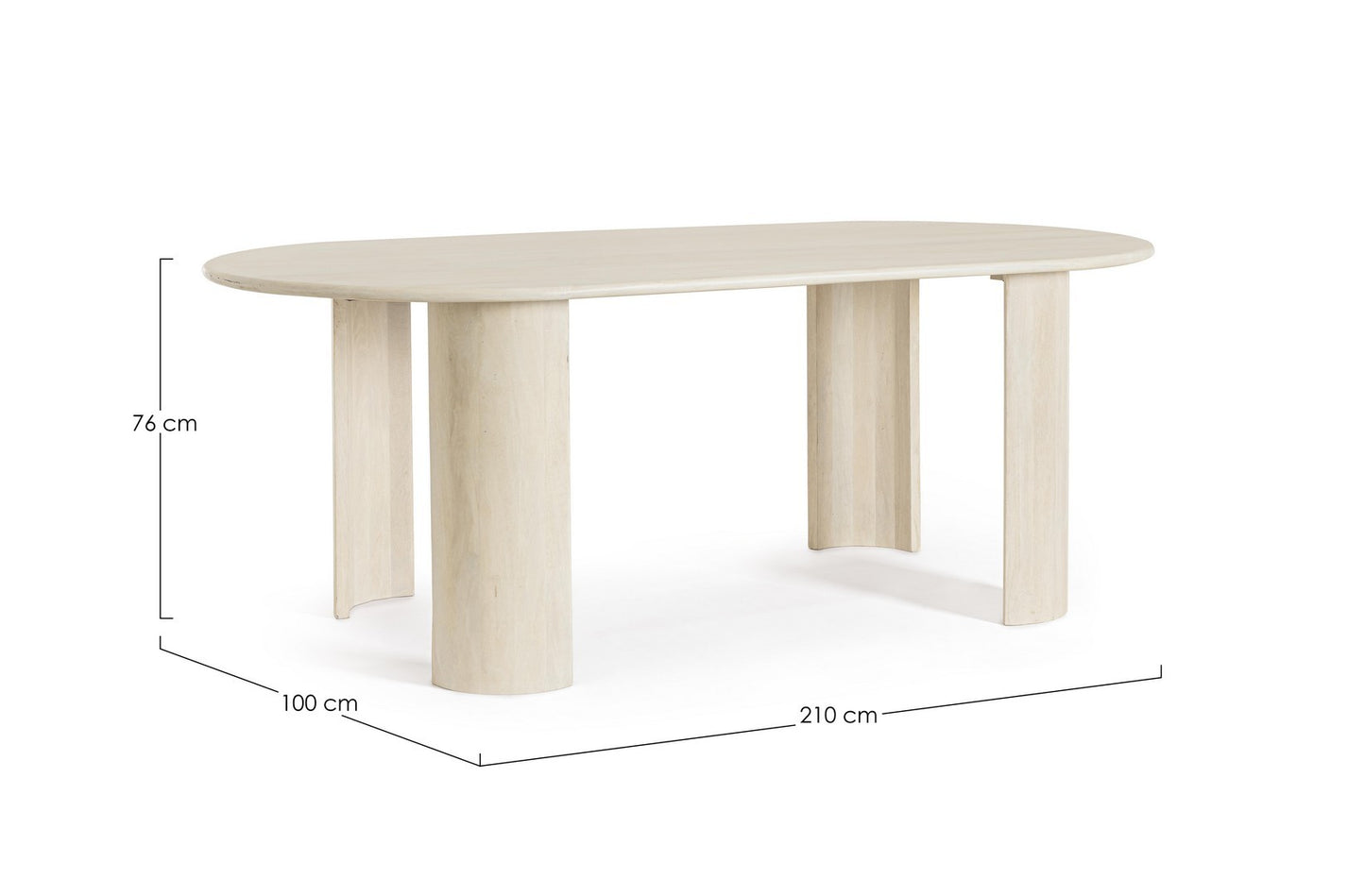 TAVOLO ORLANDO OVALE  210X100