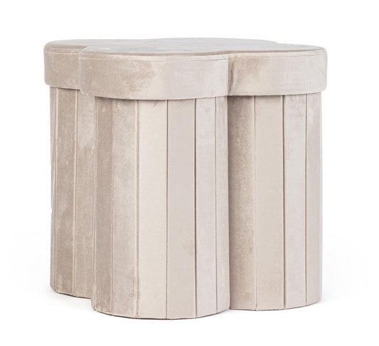 ANDREA BIZZOTTO POUF CONT. JOCELYN VELLUTO BEIGE