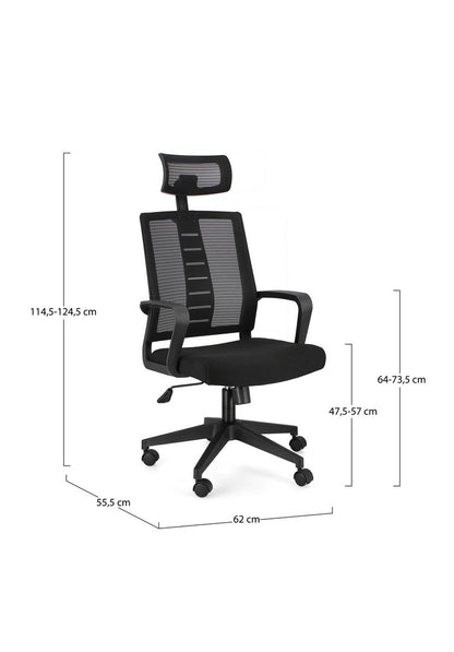 POLTRONA UFFICIO  ROMAN NERO