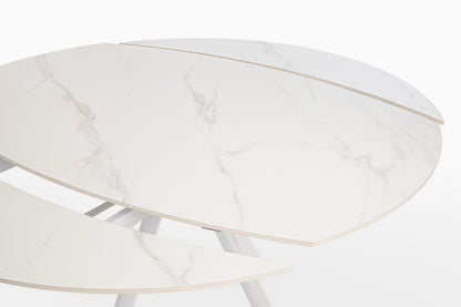 TAVOLO ALLUNGABILE RAUNI D87/135 BIANCO/BIANCO