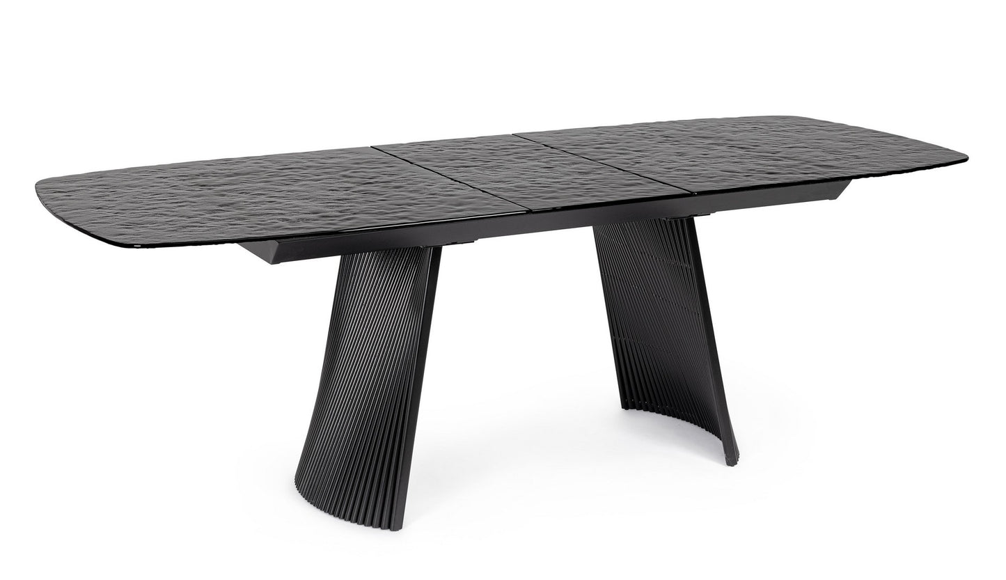 TAVOLO ALLUNGABILE OLIVER VETRO 180-220X90