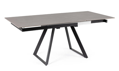 TAVOLO ALLUNGABILE REETA 120/180X90 NERO/GRIGIO
