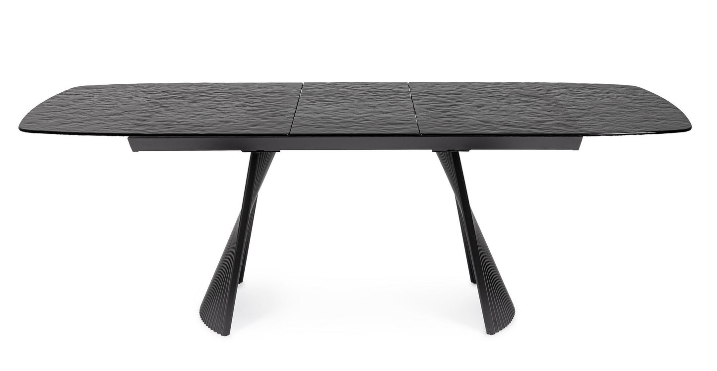 TAVOLO ALLUNGABILE OLIVER VETRO 180-220X90