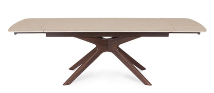 TAVOLO ALLUNGABILE MARINA 170/250X90 NOCE/TRAVERTINO