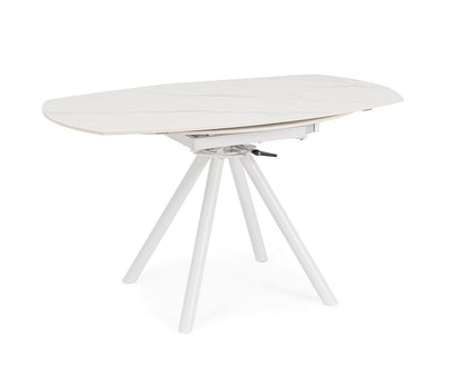 TAVOLO ALLUNGABILE RAUNI D87/135 BIANCO/BIANCO