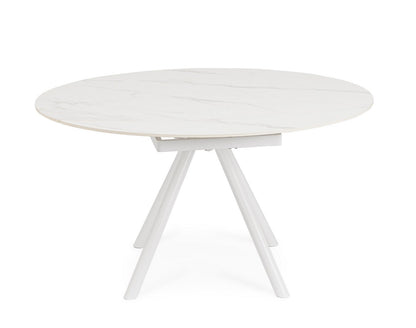 TAVOLO ALLUNGABILE RAUNI D87/135 BIANCO/BIANCO